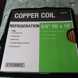 Everbilt Refrigeration Copper Coil 3/8" OD X 10'